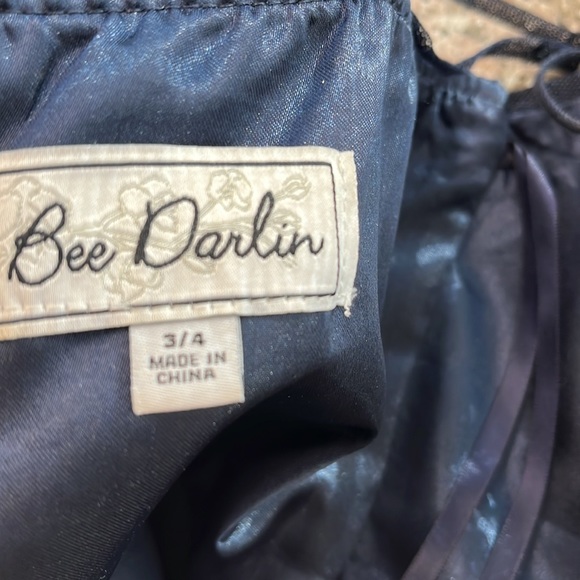 BEE Darlin Sweet Halter embellished Appliqué dress in Navy size 3/4. hom… - Picture 8 of 16